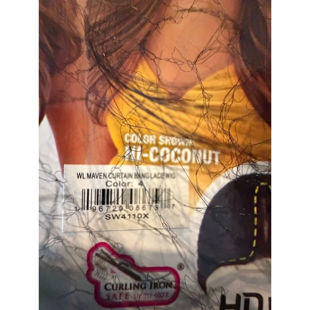 Shake N Go Equal Curtain Bang HD Lace Wig Synthetic Hair Maven 4 Natural Black